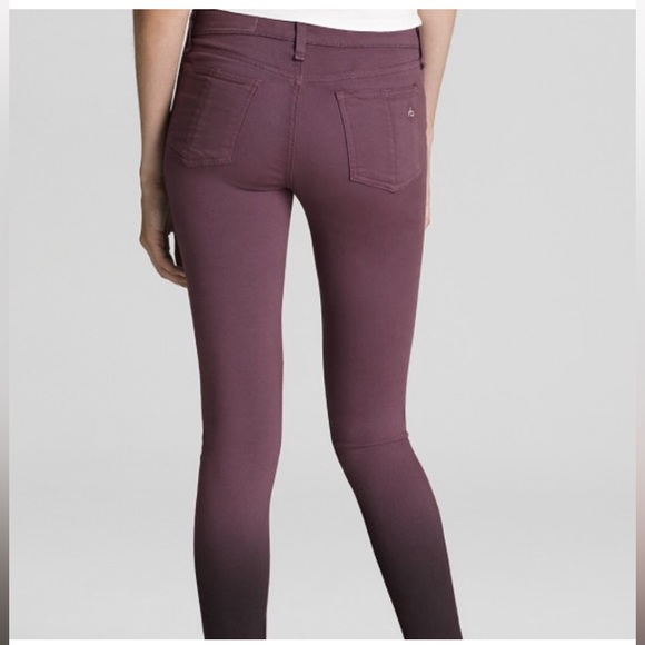 Rag & Bone Jegging Wine Ombre Jean Size 25 - Picture 2 of 10